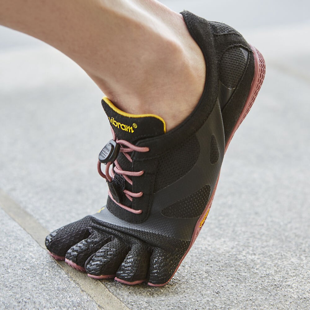 Vibram FiveFingers Dame Træningssko Sort/Lyserød - Kso Evo - 6847YKSCH